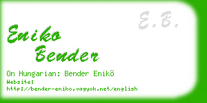eniko bender business card